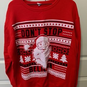 👣XMAS Big and Tall Don't Stop Believin' Sweatshirt